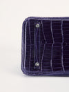 Birkin 30 Crocodile Porosus Shiny Bleu Encre With PHW 2020 D Stamp