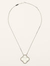 White Gold Mother Of Pearl Magic Alhambra Pendant Necklace