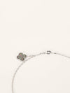 White Gold Magic Alhambra White & Grey Mother Of Pearl & Chalcedony 6 Motifs Necklace
