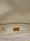Cream Medium Ostrich Feather Baguette With GHW