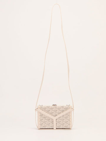 White Minaudière Trunk Crossbody Bag