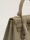 Kelly 25 Gris Pearl Doblis Suede With PHW Vintage 2003 G Square Stamp