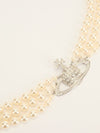 Faux Pearl Bass Relief Choker With SHW