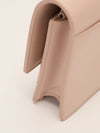 Medium Powder Pink Sunset Leather Shoulder Bag