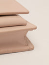Medium Powder Pink Sunset Leather Shoulder Bag
