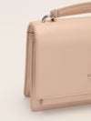 Medium Powder Pink Sunset Leather Shoulder Bag