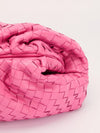 Pink Large The Pouch Woven Intrecciato Leather Clutch