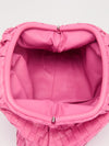 Pink Large The Pouch Woven Intrecciato Leather Clutch