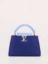 Bleu de Province Blue & Snow White MM Capucines Handbag