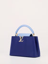 Bleu de Province Blue & Snow White MM Capucines Handbag