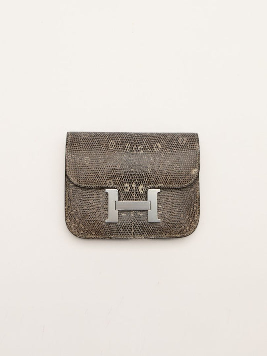 Constance Slim Wallet Ombre Lizard With PHW