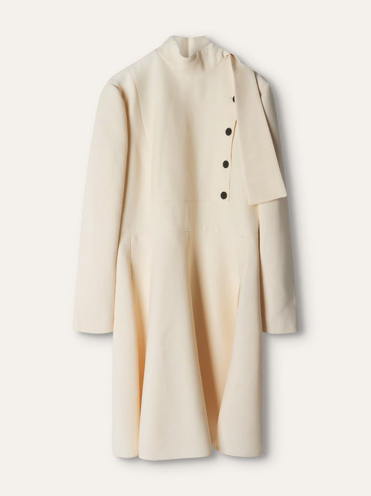 Cream Mock Neck Dress