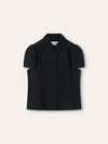 Black Wool Evening Short Sleeve Jacket