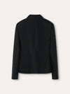 Black Virgin Wool Single Breasted Blazer And Trouser Set