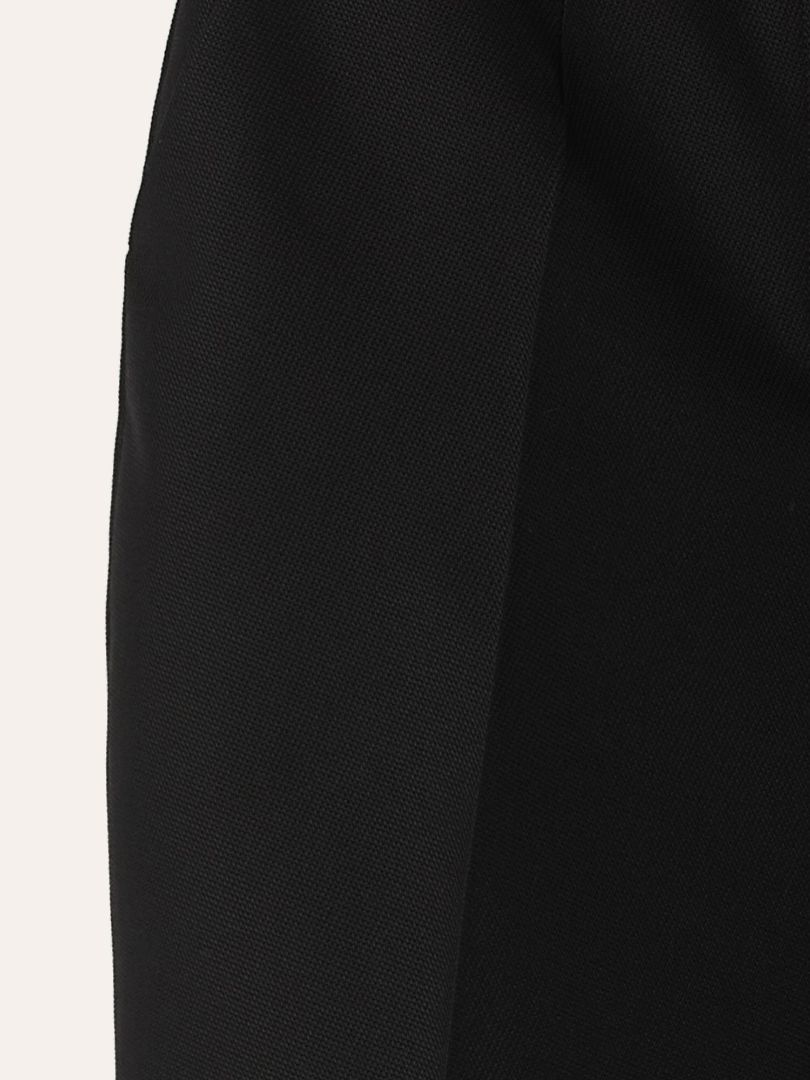 Black Virgin Wool Tailored Trousers