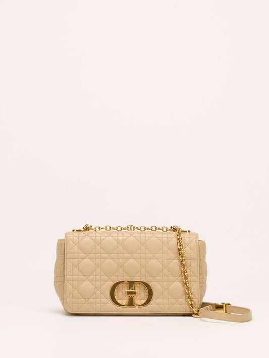 Medium Beige Caro Shoulder Bag With GHW