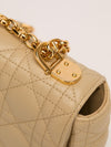 Medium Beige Caro Shoulder Bag With GHW