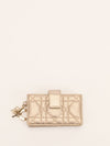 Metallic Gold Lady Dior Card Holder With GHW
