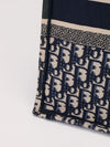 Blue & Ecru Large Book Tote