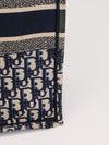 Blue & Ecru Large Book Tote