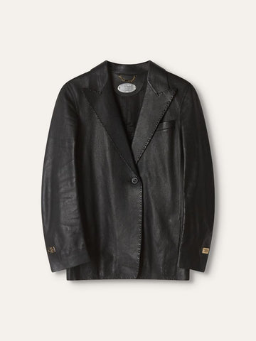 Black Leather Blazer
