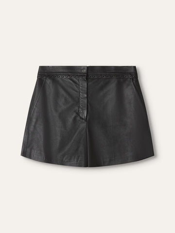 Black Leather Shorts