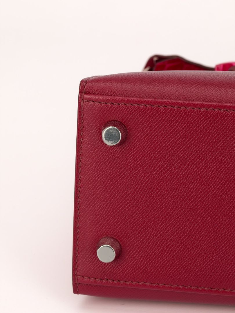 Kelly Sellier 25 Touch Rubis & Framboise Madame and Croco With PHW 2022 U Stamp