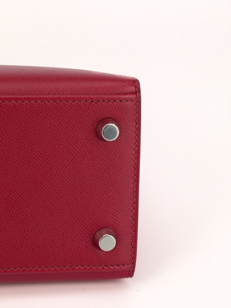 Kelly Sellier 25 Touch Rubis & Framboise Madame and Croco With PHW 2022 U Stamp