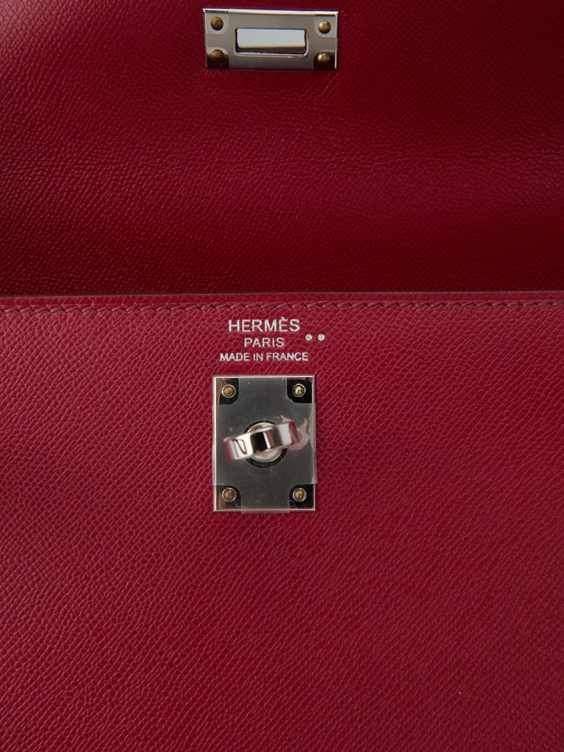 Kelly Sellier 25 Touch Rubis & Framboise Madame and Croco With PHW 2022 U Stamp