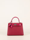 Kelly Sellier 25 Touch Rubis & Framboise Madame and Croco With PHW 2022 U Stamp