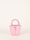 Micro Picotin Lock 14 Rose Bubblegum Ostrich With PHW 2025 K Stamp