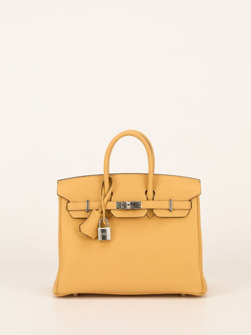 Birkin 25 Paille Veau Togo With PHW 2025 K Stamp