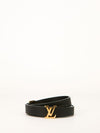 Black LV Initials Embossed 20mm Belt With GHW