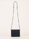 Navy Square Chevron Caviar Wallet On Chain With SHW