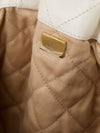 White Large 22 Quilted Backpack With GHW