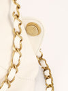 White Large 22 Quilted Backpack With GHW