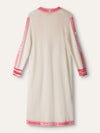 Cream & Pink Biarritz-Deuville Long Cashmere Cardigan