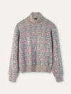Pink 22K Sequined Turtleneck Jumper