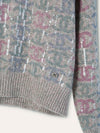 Pink 22K Sequined Turtleneck Jumper