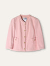 Pink 2016 Cruise Cotton Tweed Jacket