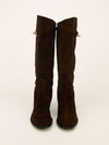 Marron Ébène Jumping Supple Suede Boots