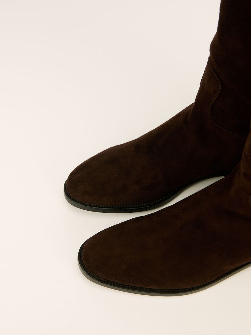 Marron Ébène Jumping Supple Suede Boots