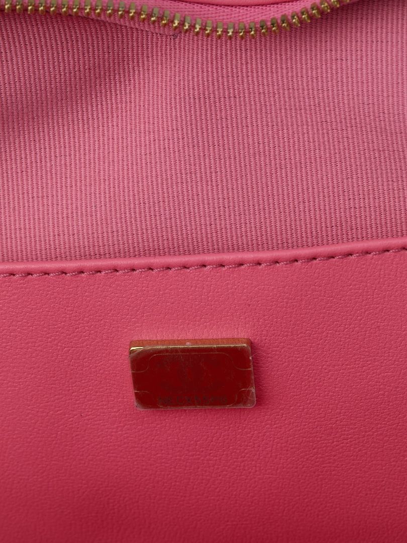 Large Pink Quilted Love Heart Bag With GHW