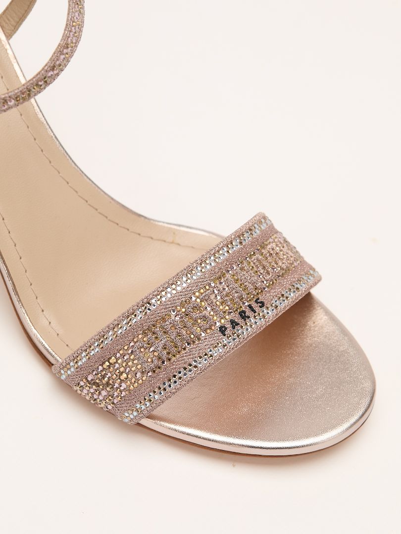 Metallic Pink Dway Heeled Sandals