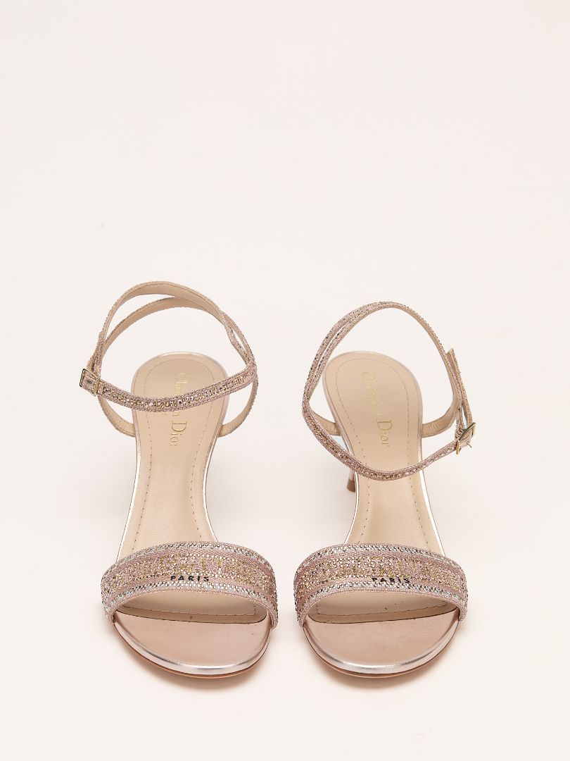 Metallic Pink Dway Heeled Sandals