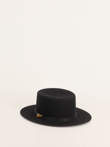 Noir Hampton Hat With GHW