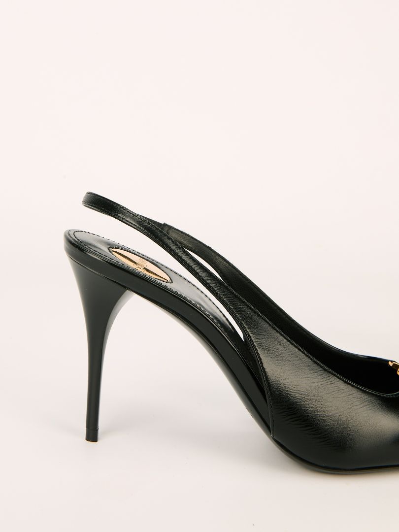Black Babylone Breteuil Slingback Pumps