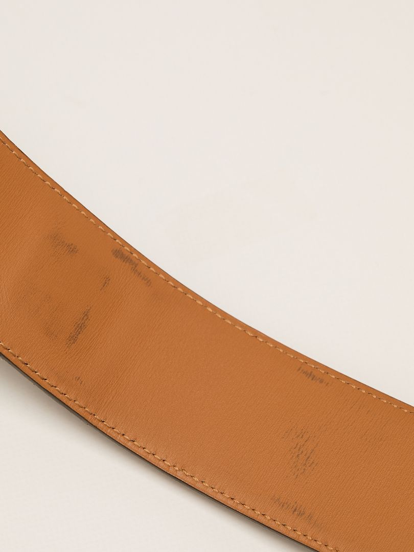 Brown VLogo Signature Buckled Belt