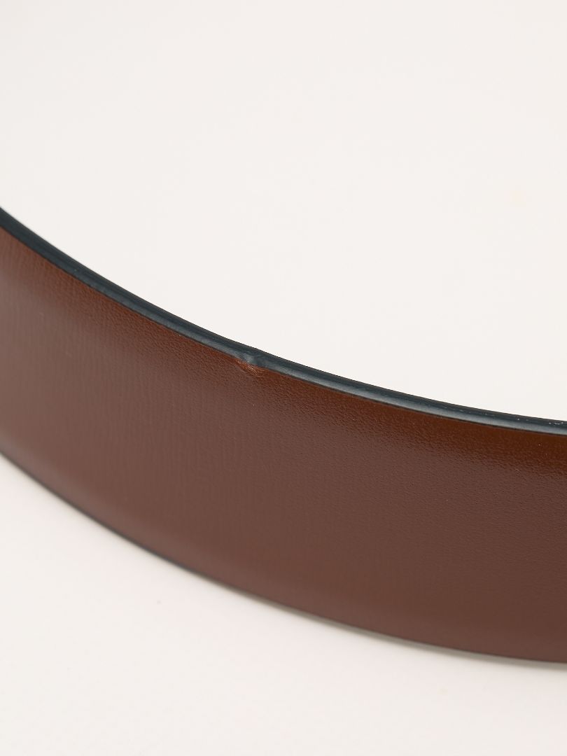 Brown VLogo Signature Buckled Belt