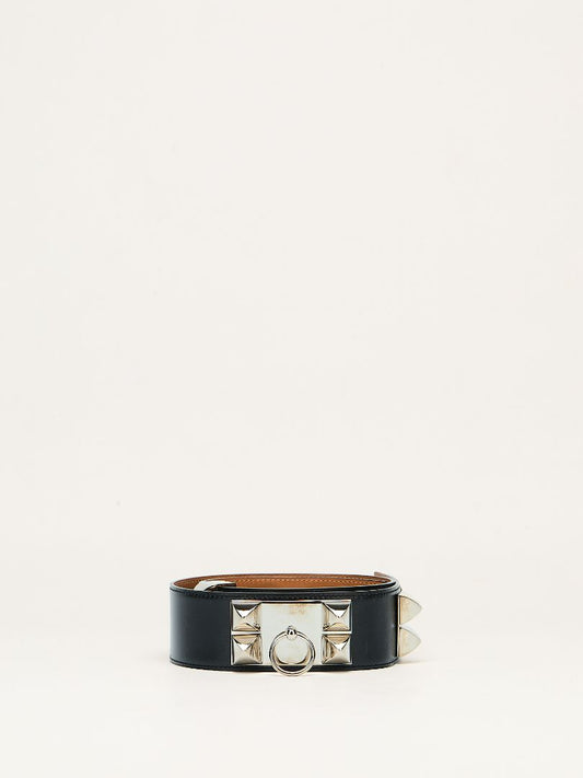 Black Collier de Chien Belt With SHW